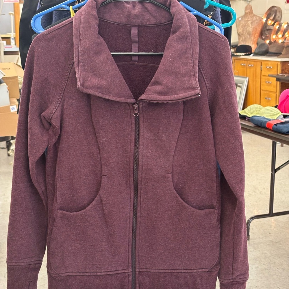 lululemon athletica Maroon zip Sweatshirt
